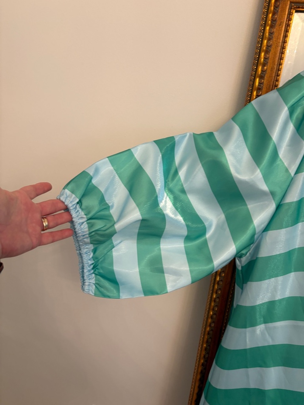 SHEIN Green &  Blue Striped Maxi Dress - Picture 2 of 4